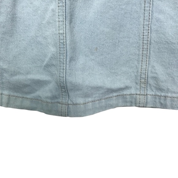 Forever 21 Light Blue Jean Mini Skirt Size 26 - Picture 9 of 11